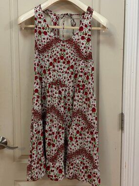 Divided Women's Size 14 100% Viscose Round Neck Tank Style Layered Dress. Floral